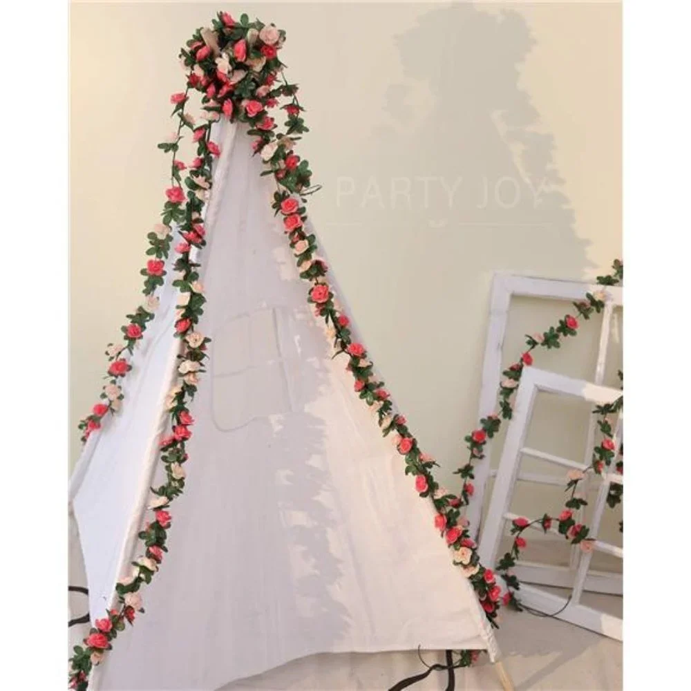 8pcs 65.6Ft Flower Garland, Fake Rose Vine Artificial Flowers Hanging Rose Ivy
